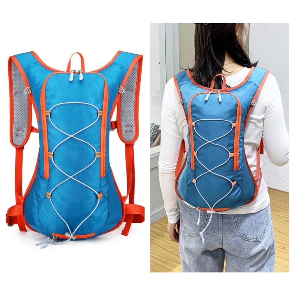 Color block Fashion Drawstring Design Outdoor Backpack For Traveling Sport